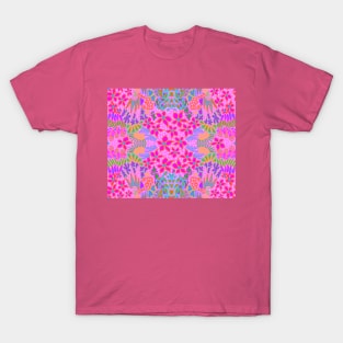 Spring Garden Flowers - Pink T-Shirt